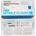 Carton de 10 boites de gants nitriles médicaux d'examen . Cat III.